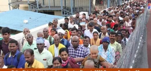 Devotees at Tirumala temple during Vaikunta Dwara Darshan celebrations