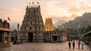 Rs 6 crore donation to Tirumala TTD temple, South Indian gopuram at dawn