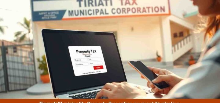 Tirupati Municipality Property Tax online payment illustration