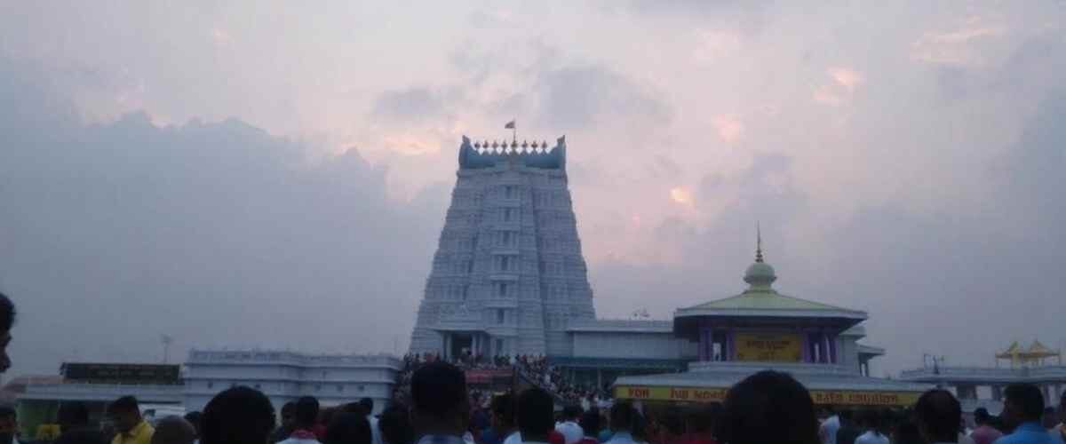 Devotees participating in Pournami Garuda Seva at Tirumala during Magha Purnima