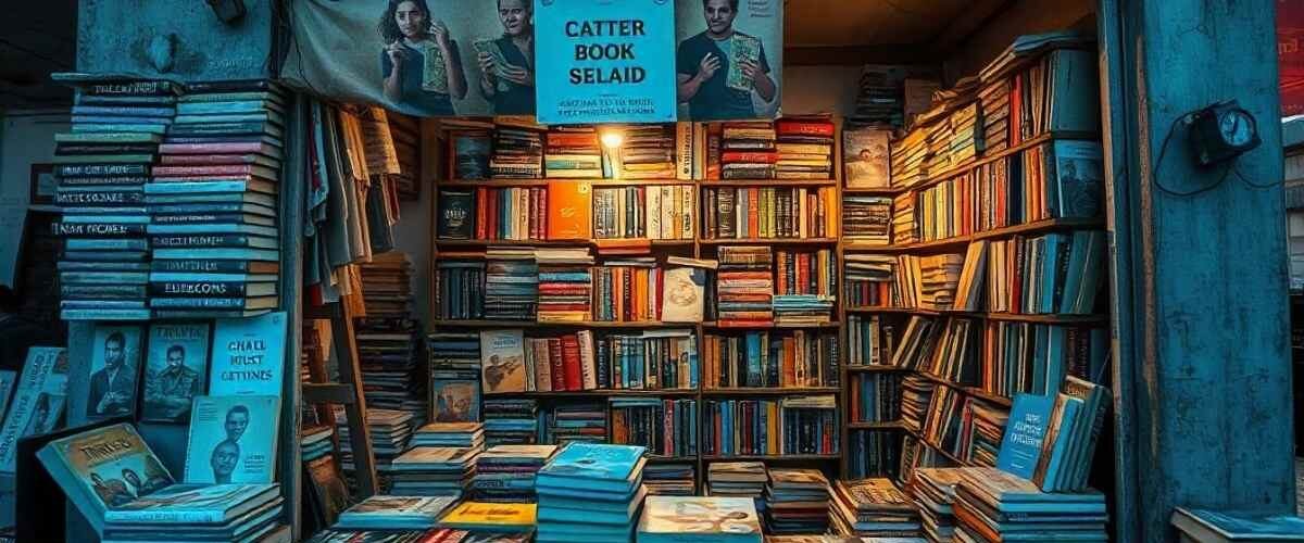 Damaged book stall at Tirupati Book Festival