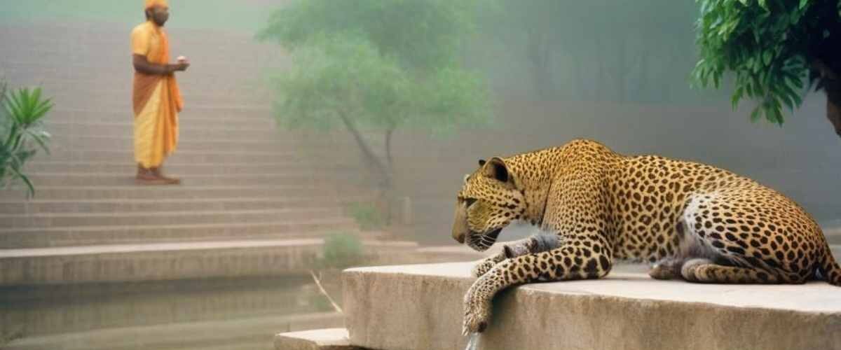 Leopard near Galigopuram on Tirumala path