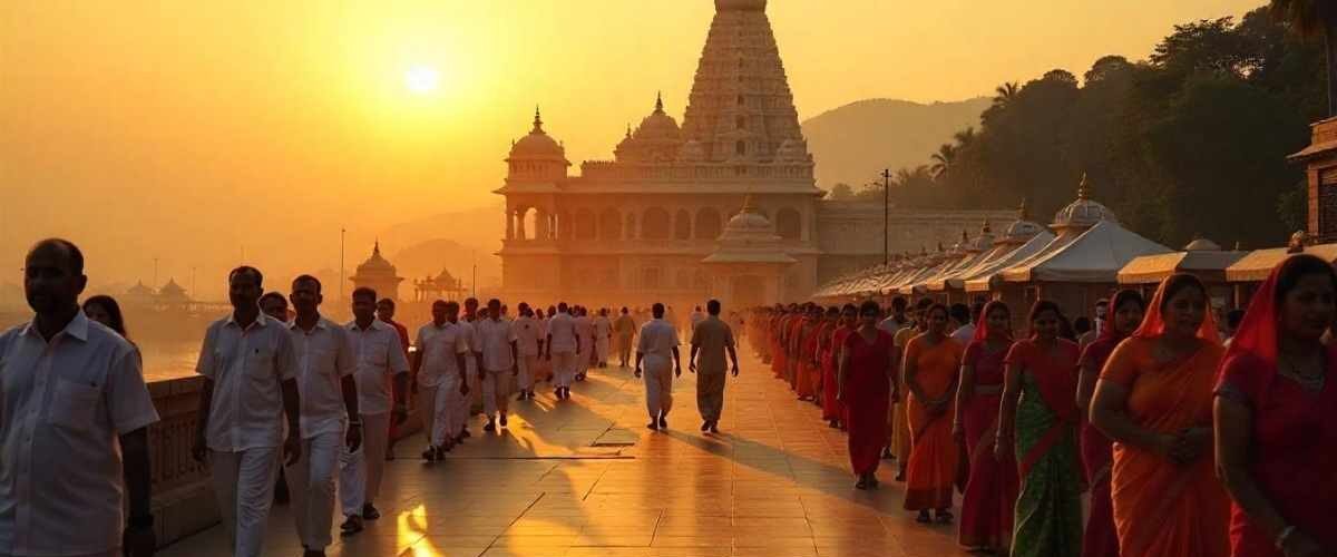 Tirumala Temple at night before closing time