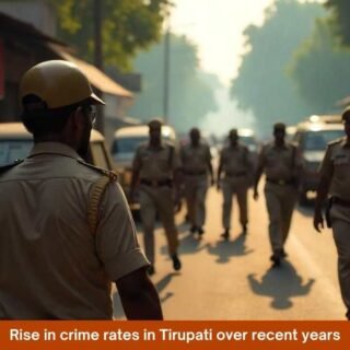 Graph depicting the rise in crime rates in Tirupati over recent years