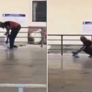 Muslim man offering namaz at Tirumala temple premises