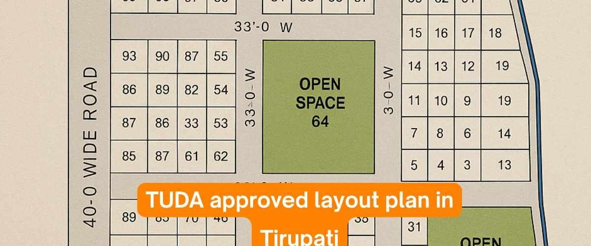 TUDA approved residential layout map in Tirupati