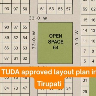 TUDA approved residential layout map in Tirupati