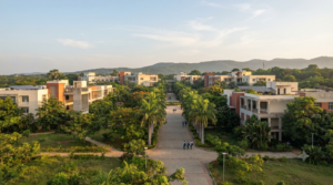 Engineering colleges in Tirupati: a modern campus with academic blocks and hills in the background