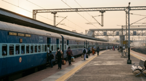 Nanded to Tirupati special trains – express train at an Indian Railways platform
