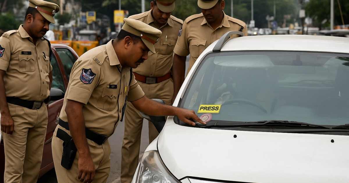 Tirupati Police Crack Down on Fake Press, Police, and TTD Stickers