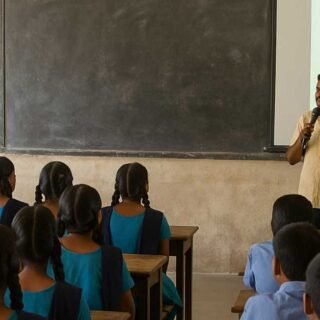 Students participating in Sadgamaya value education workshop in a TTD school