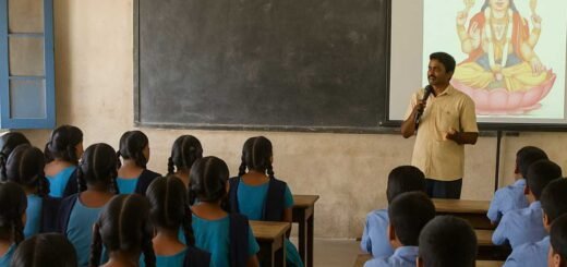 Students participating in Sadgamaya value education workshop in a TTD school