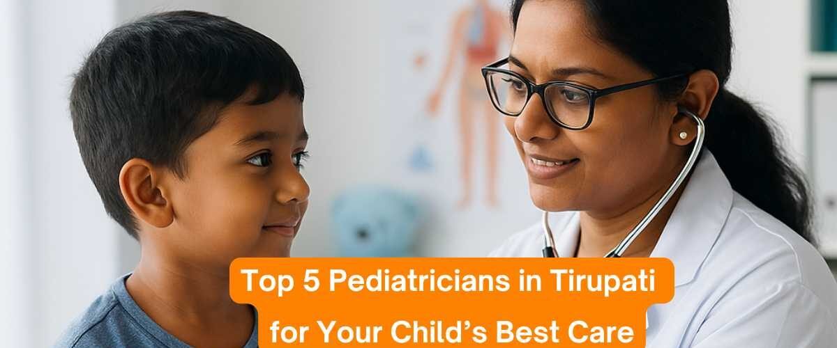 Pediatrician checking a child in a hospital in Tirupati