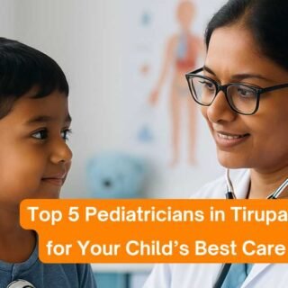 Pediatrician checking a child in a hospital in Tirupati