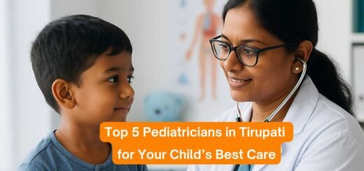 Pediatrician checking a child in a hospital in Tirupati