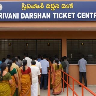 Srivani Darshan Ticket Centre Tirumala near Annamaiya Bhavan