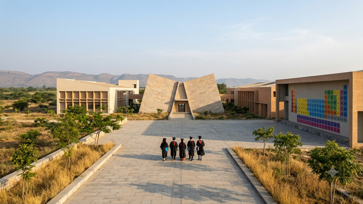 IISER Tirupati 6th convocation graduates in robes at the Yerpedu permanent campus