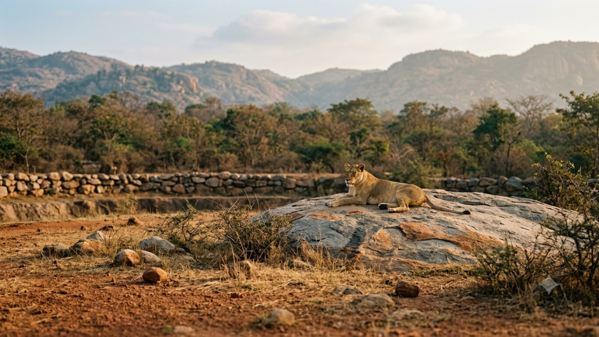 Lioness Indhu Tirupati Zoo — the 23-year-old rescued circus lioness at Sri Venkateswara Zoological Park