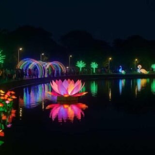 Illuminated Glow Garden at Vinayak Sagar Tirupati under Smart City Mission