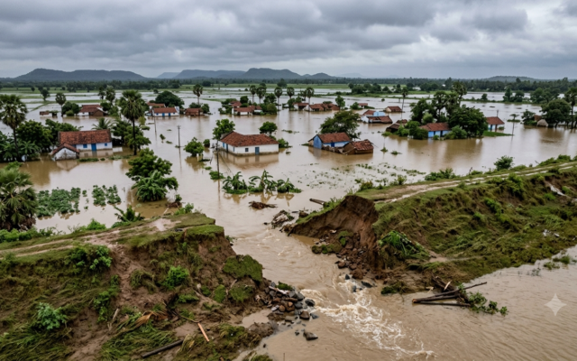 Rayalacheruvu Bund Breach Floods Five Villages in Tirupati District