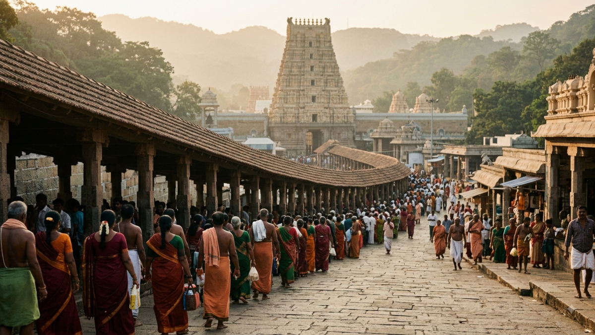Aadhi Pinisetty Tirumala visit: pilgrims at Sri Venkateswara temple, Tirumala