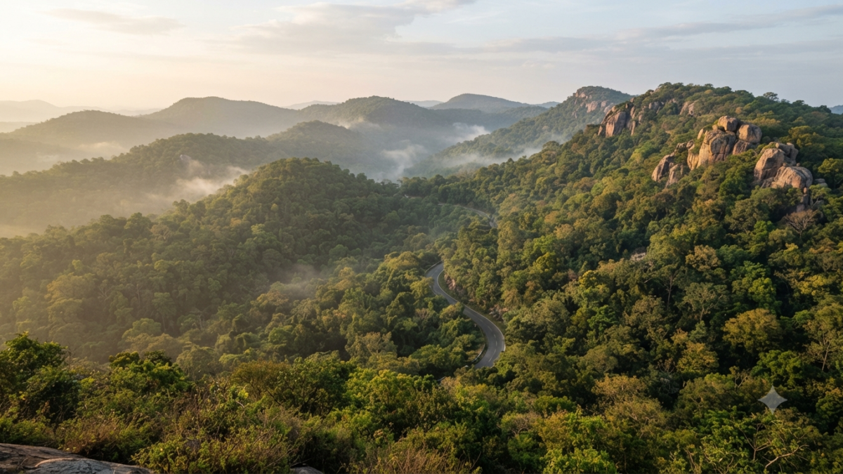 TTD biodiversity conservation efforts: dense native forest canopy on the Seshachalam hill slopes near Tirumala