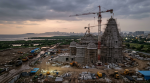 TTD Mumbai temple under construction at Ulwe, Navi Mumbai — the Tirupati Balaji project site