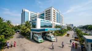 Modern multispeciality hospital building, representing the best hospitals in Tirupati